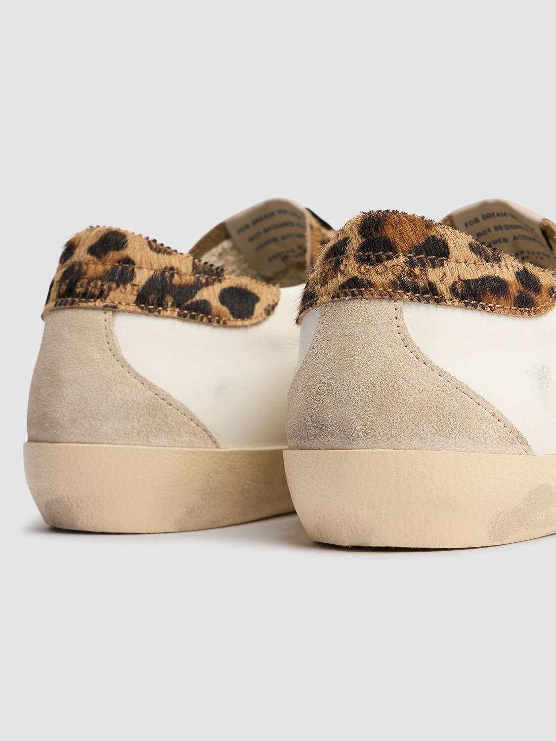 Golden Goose Lvr Exclusive Super-star Suede Sneakers In White Leopard