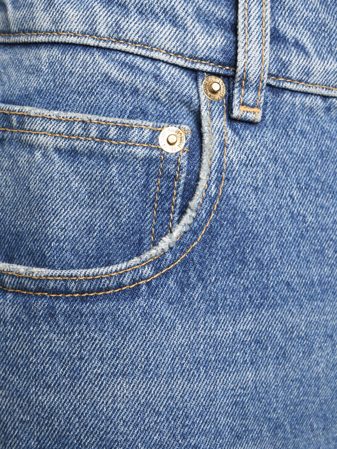 Golden Goose Golden Kim Medium Stone Washed Jeans In Blue