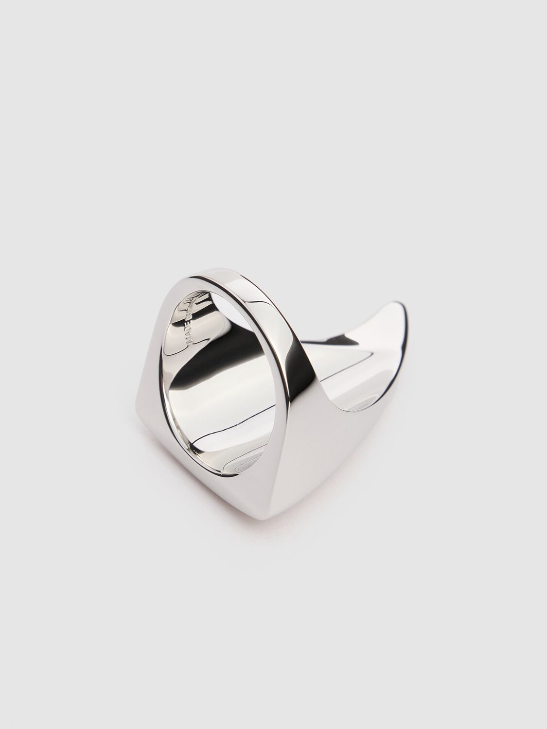Alexander Mcqueen Tiger Claw Brass Ring In Silver