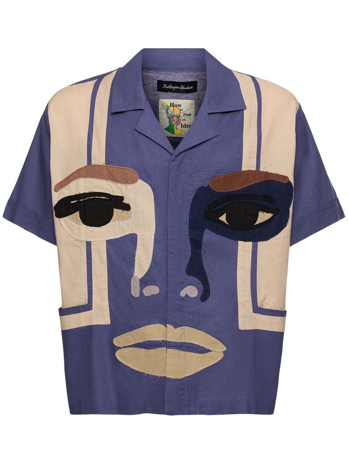 Face Printed Bowling Shirt