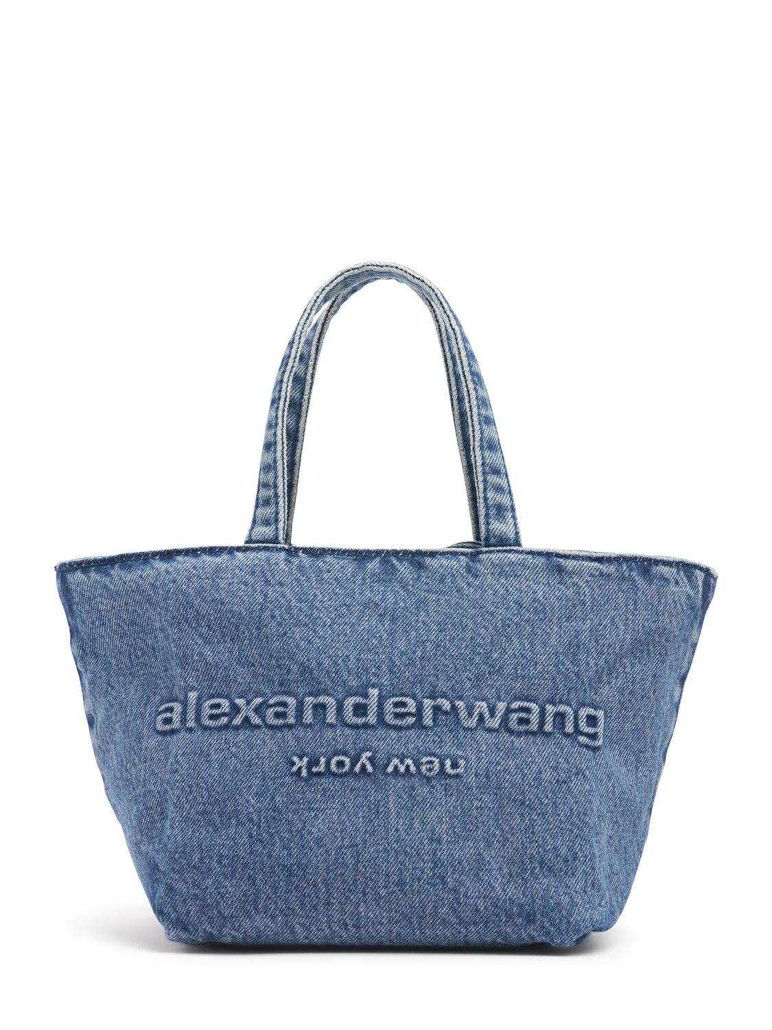 Punch Small Denim Tote W/ Strap