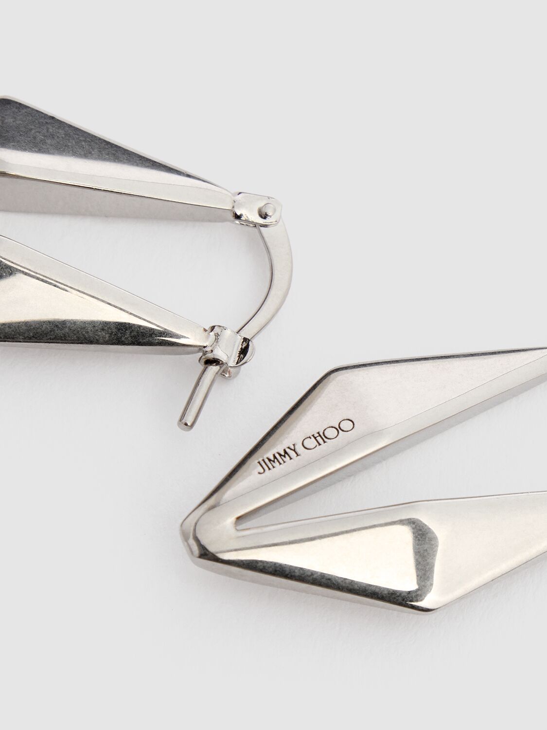 Jimmy Choo Diamond Chain Earring In Antique Silver