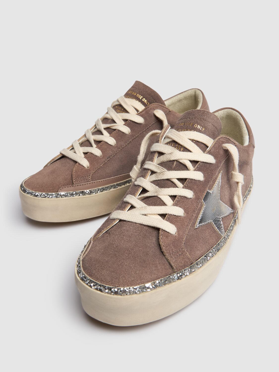 Hi Star スエードブランドスニーカー：30mm Ф Golden Goose 30mm Hi Star Suede Sneakers In Cinder | ModeSens