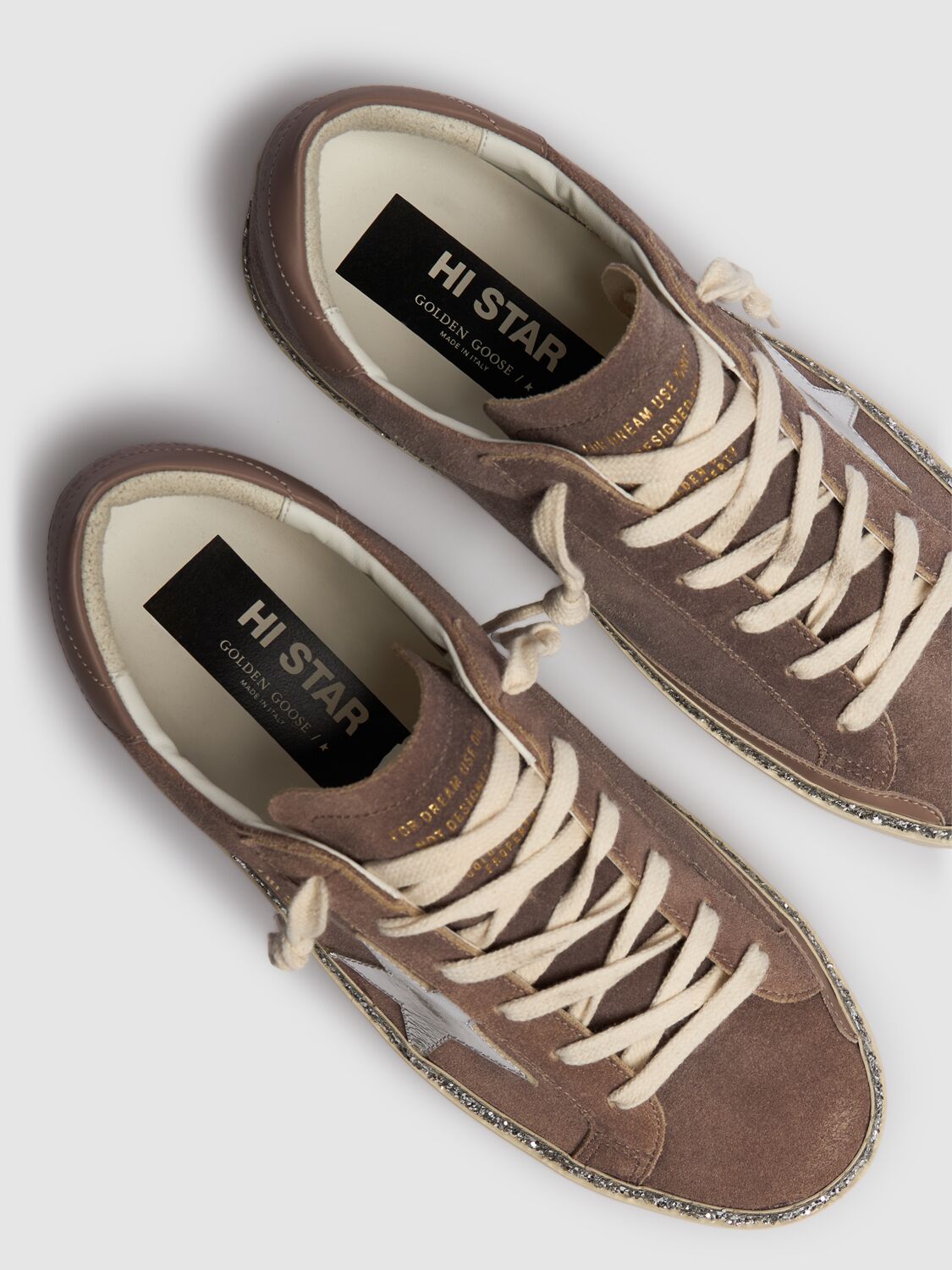 Hi Star スエードブランドスニーカー：30mm Ф Golden Goose 30mm Hi Star Suede Sneakers In Cinder | ModeSens