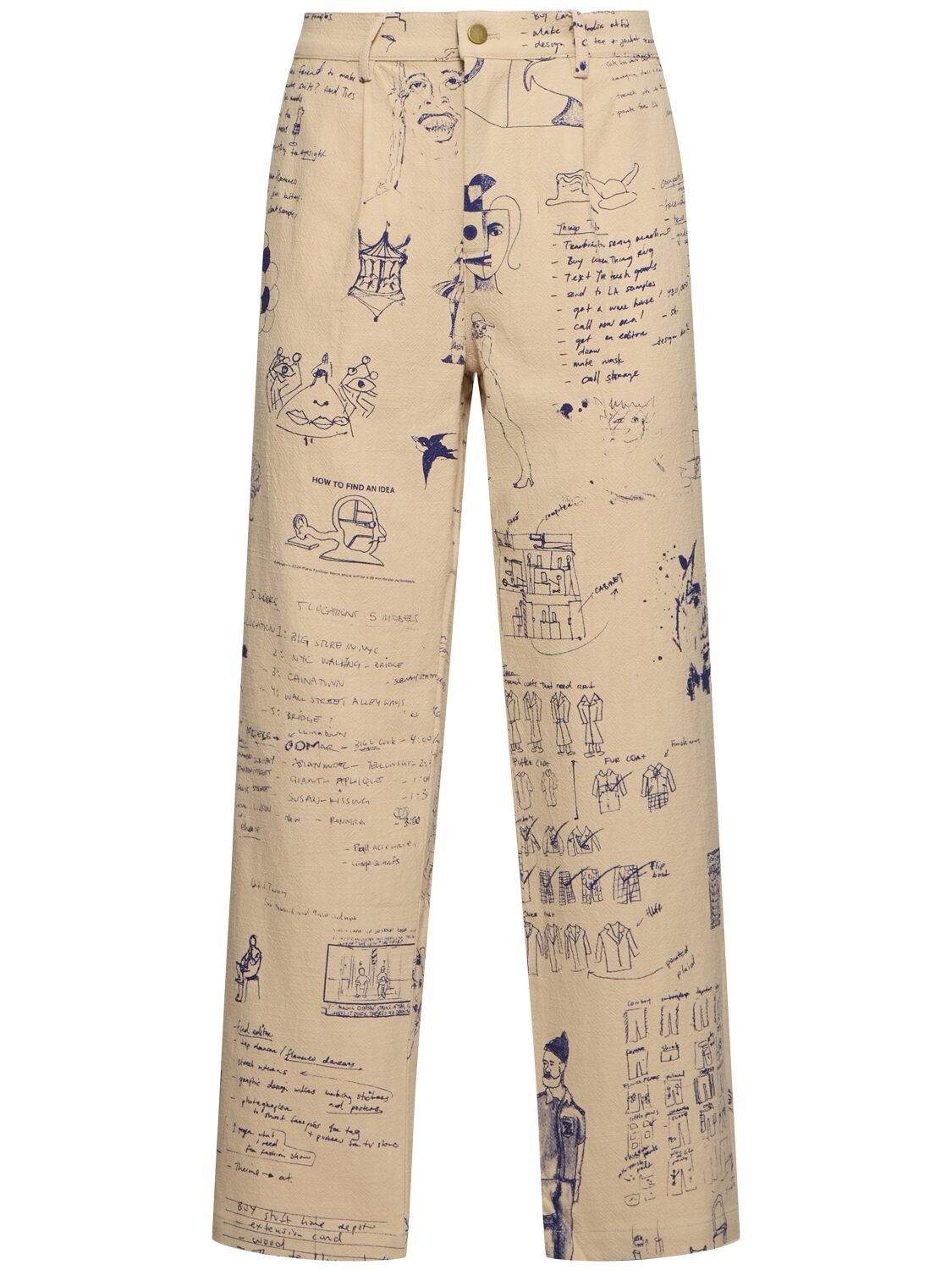 Doodles Printed Denim Pants