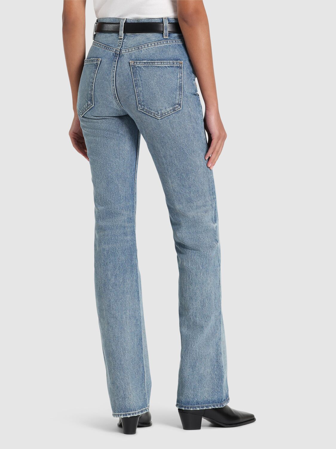 Nili Lotan Smith Mid-rise Straight Jeans In Blue