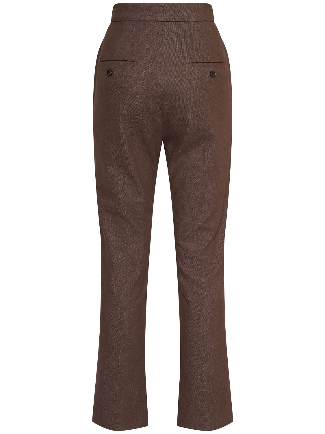 Max Mara Galizia Denim Effect Straight Pants In Brown