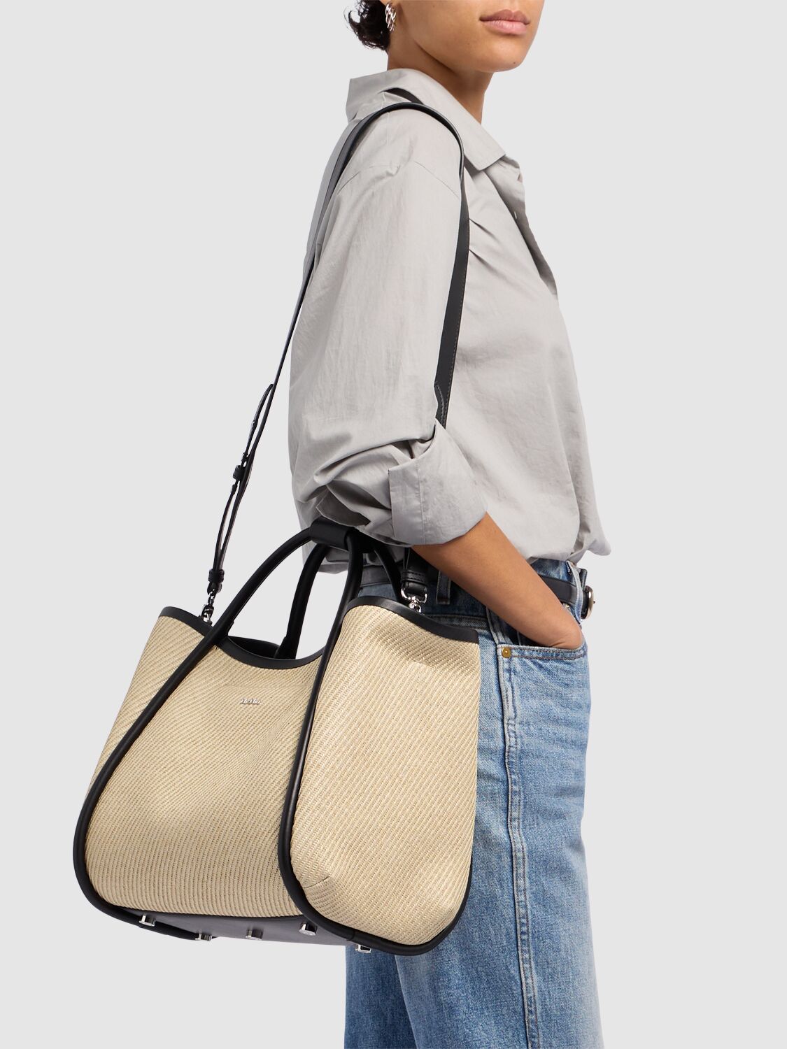 S Summer Marin Raffia Effect Tote Bag