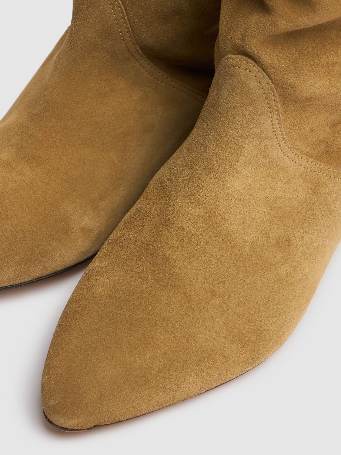 Isabel Marant 10mm Sayla-gb Suede Tall Boots In Taupe