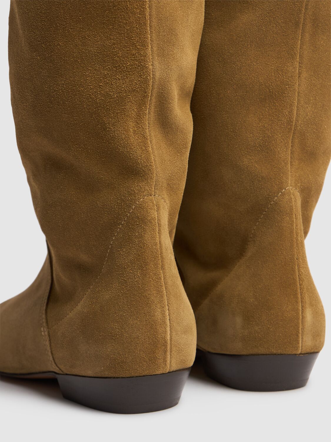 Isabel Marant 10mm Sayla-gb Suede Tall Boots In Taupe