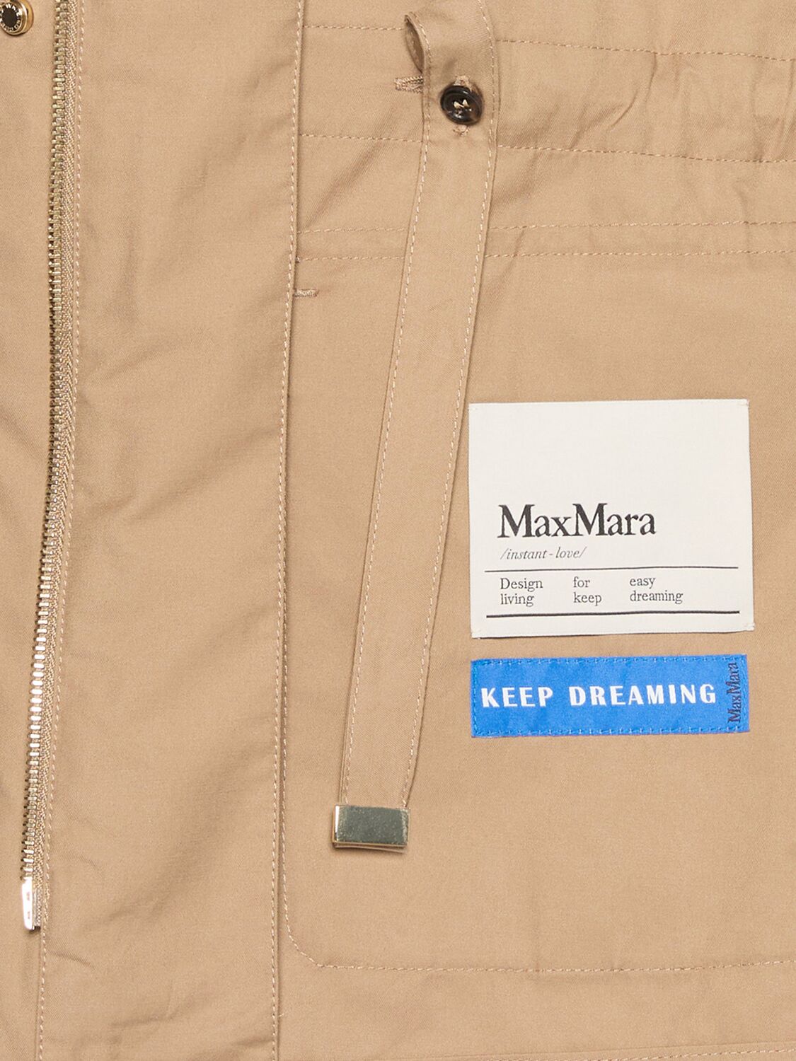 Shop 's Max Mara Leila Cotton Blend Twill Jacket In Camel