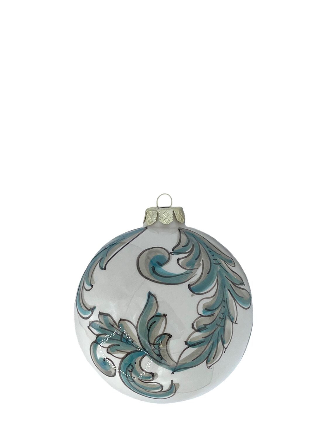 Les Ottomans Hand Painted Christmas Ornament In Multicolor