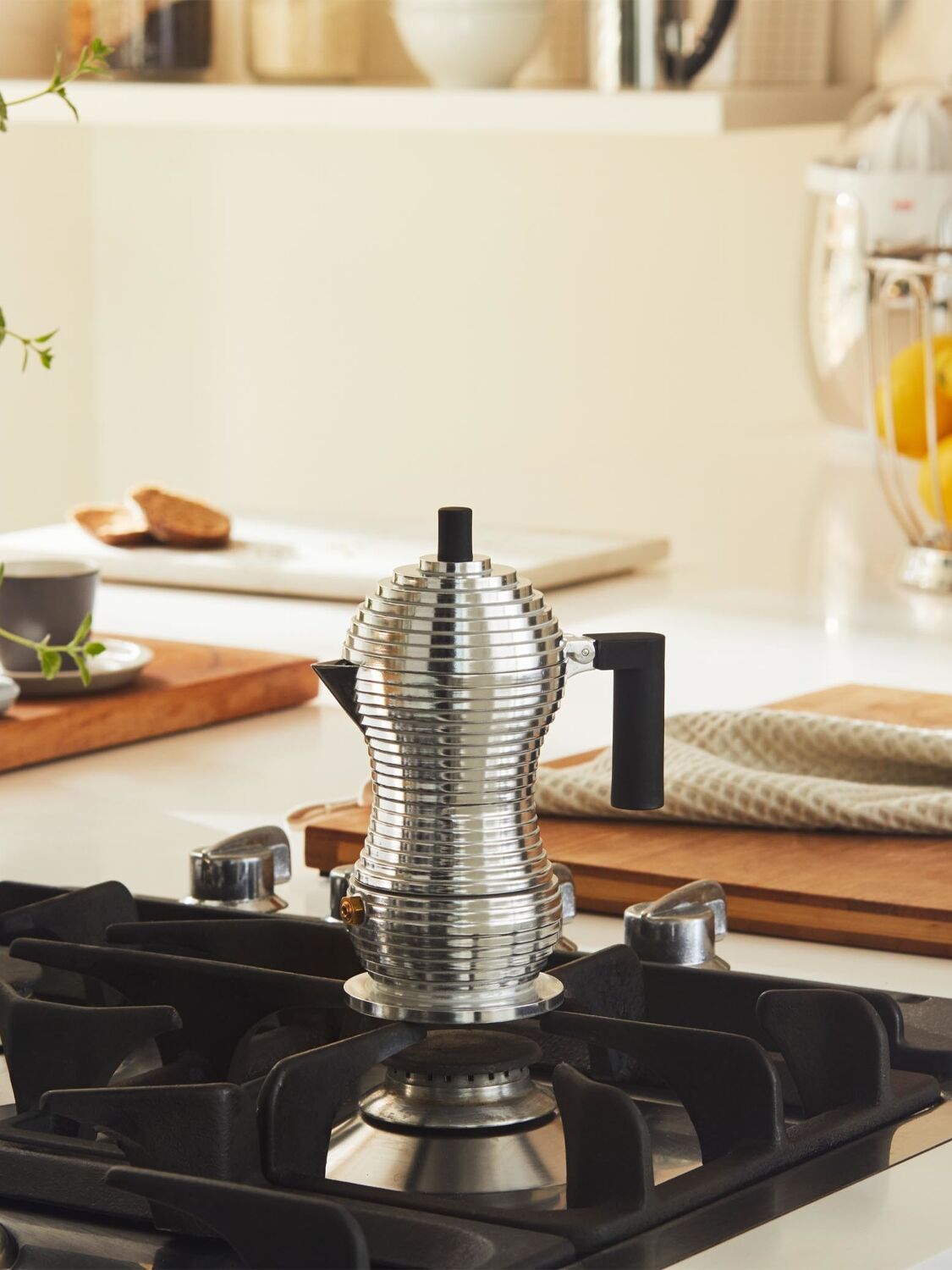 Alessi Pulcina 6-cup Espresso Coffee Maker In Silver