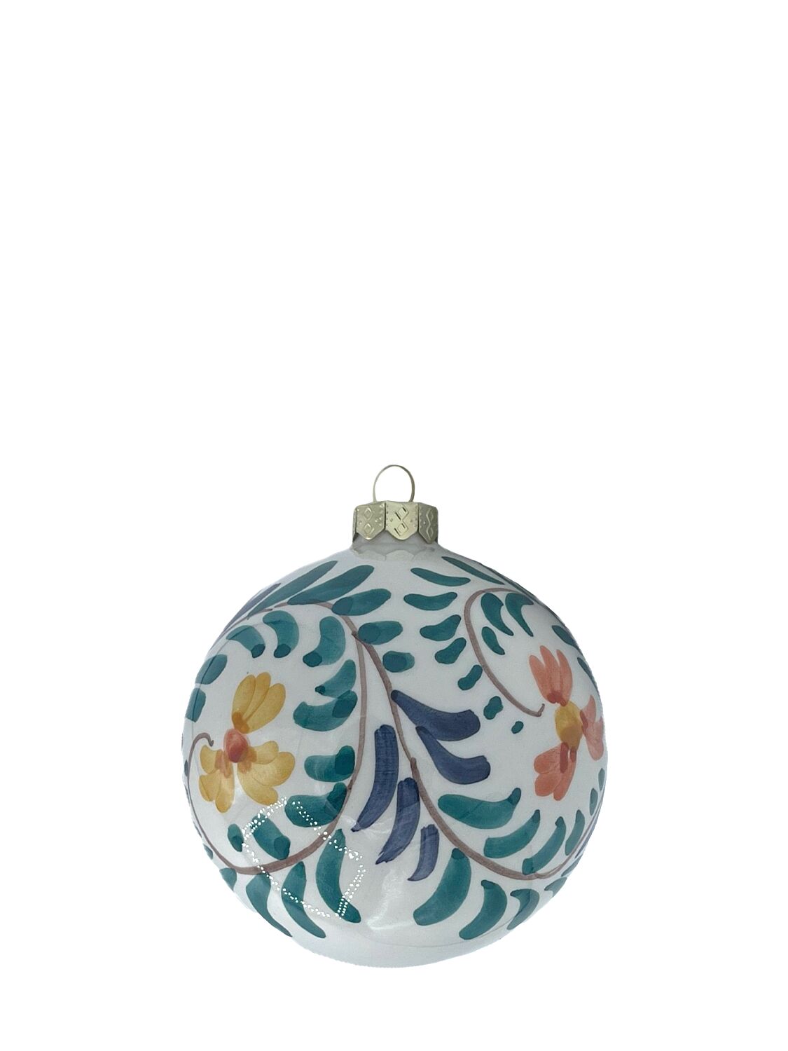 Les Ottomans Hand Painted Christmas Ornament In Multicolor