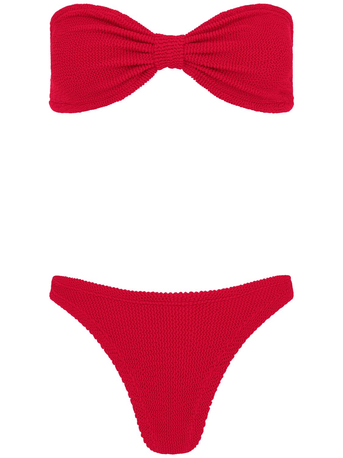 Hunza G Jean Bikini Top In Red