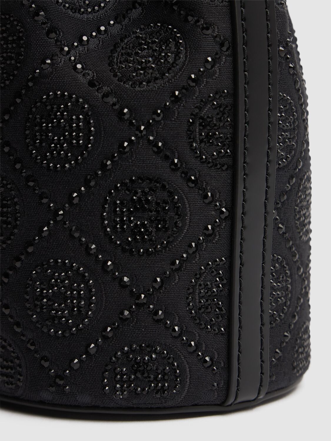 Tory Burch T-letter Pattern Decorative Mini Bucket Bag In Black