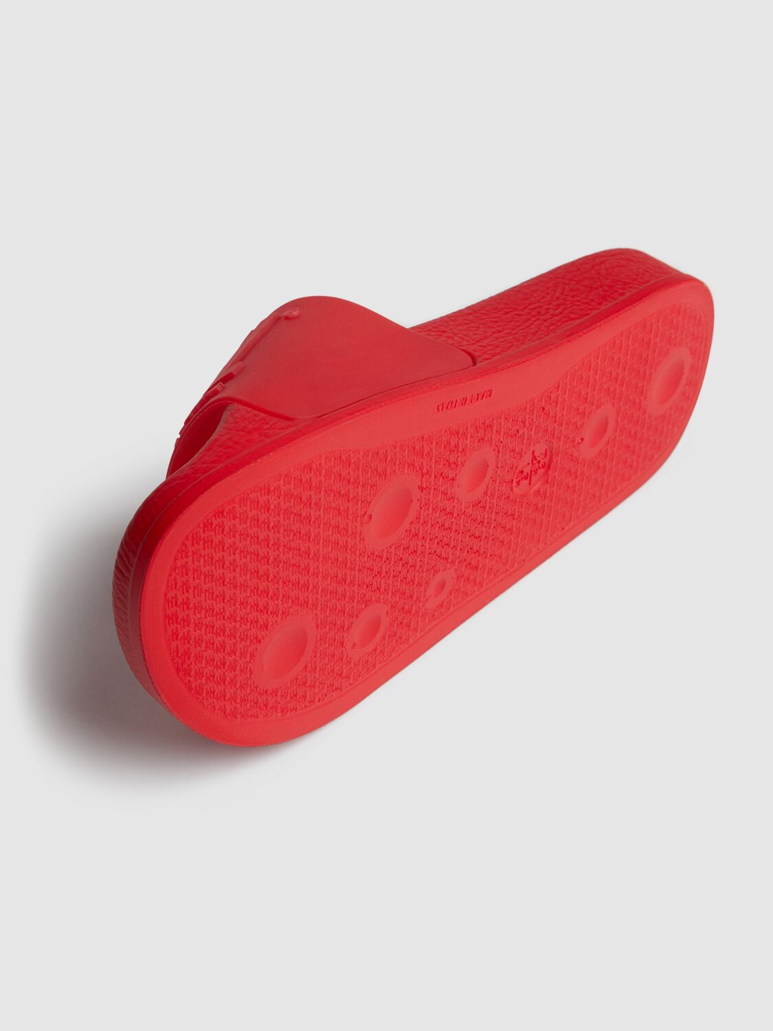 Diesel Logo Rubber Slide Sandals In Red