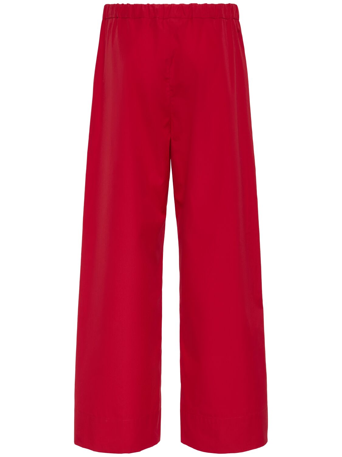 's Max Mara Argento Cotton Poplin Wide Leg Pants In Red