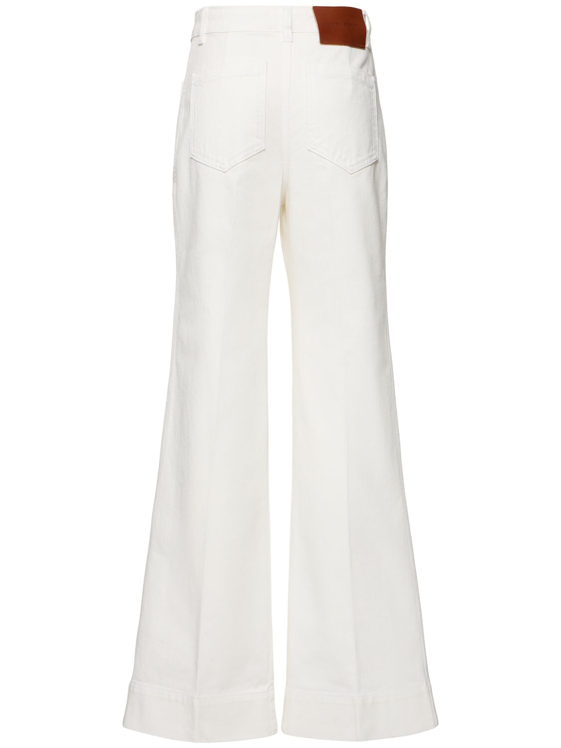 Shop Victoria Beckham Alina High Rise Wide Jeans In White