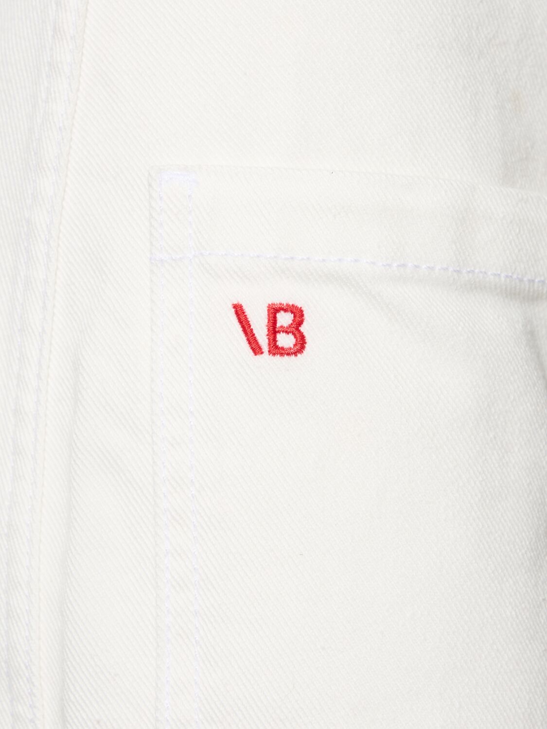 Shop Victoria Beckham Alina High Rise Wide Jeans In White