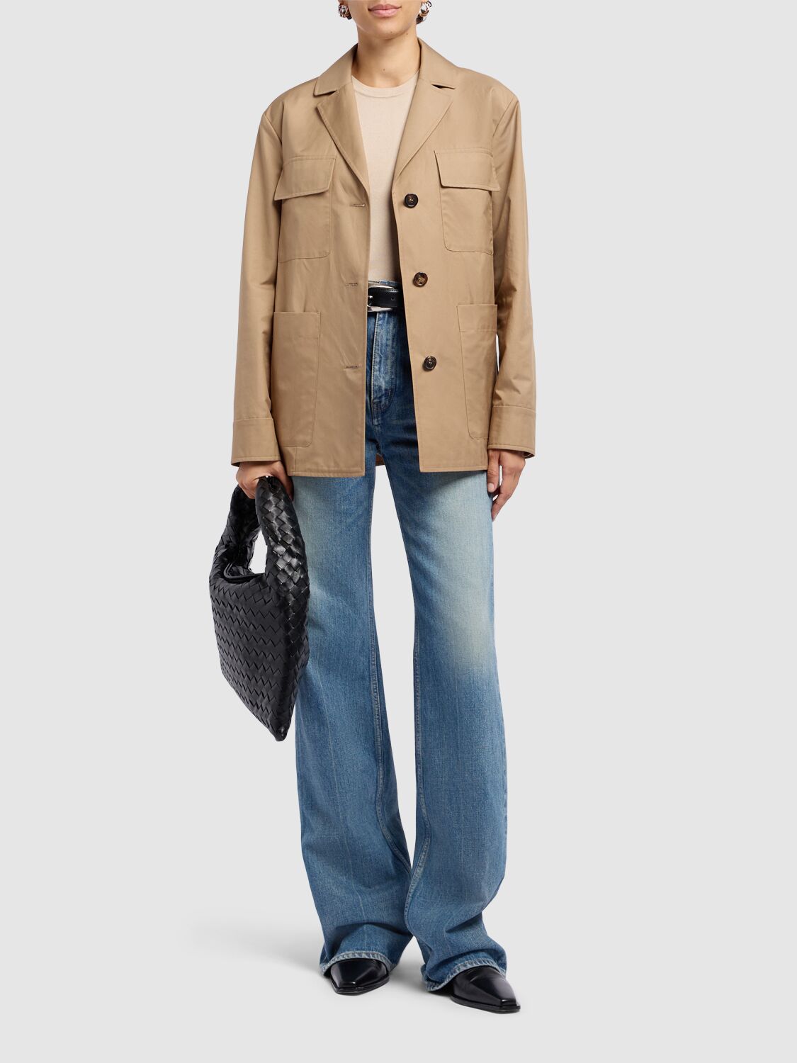 's Max Mara Giulia Twill Belted Jacket In Camel