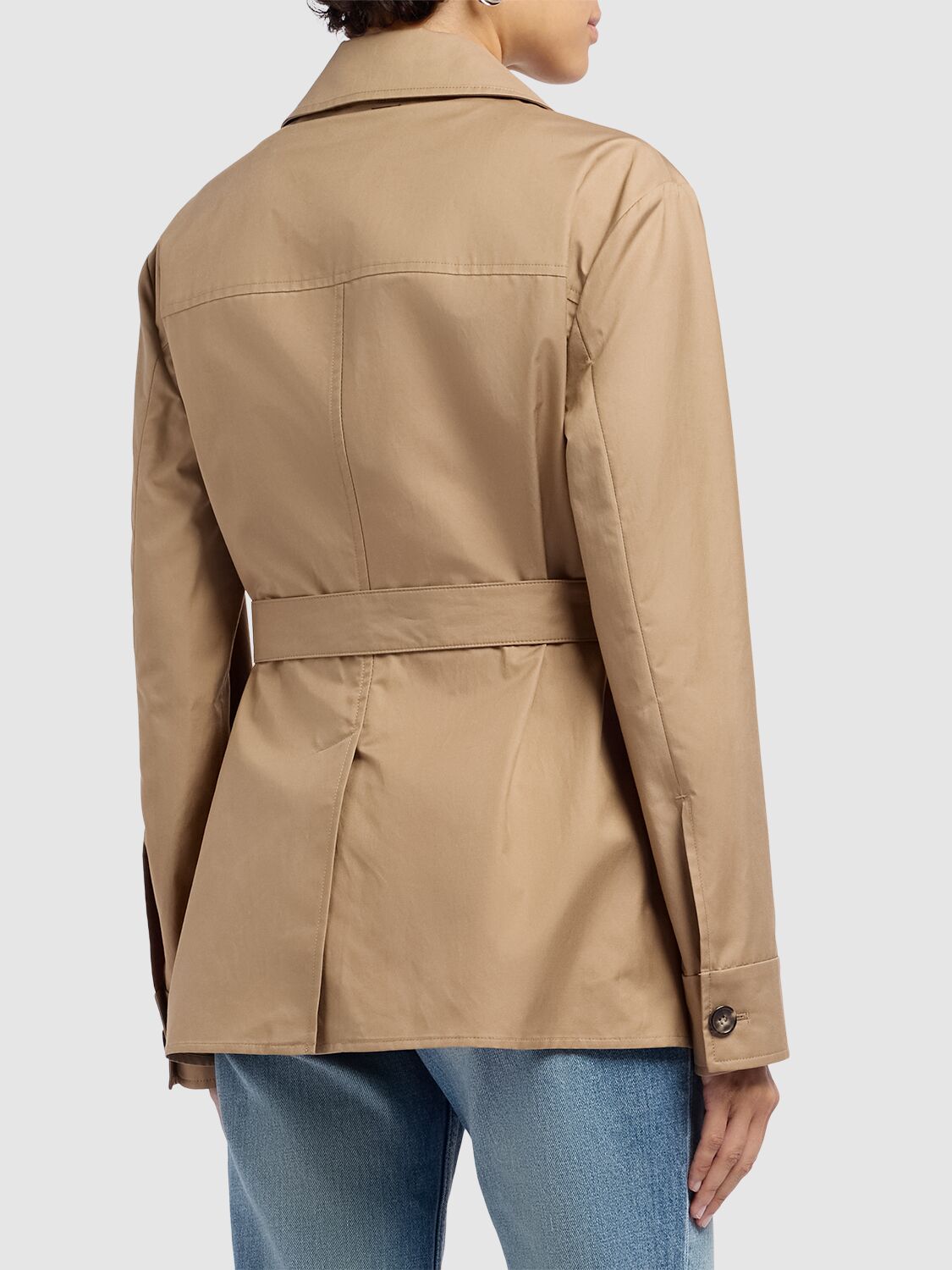 's Max Mara Giulia Twill Belted Jacket In Camel