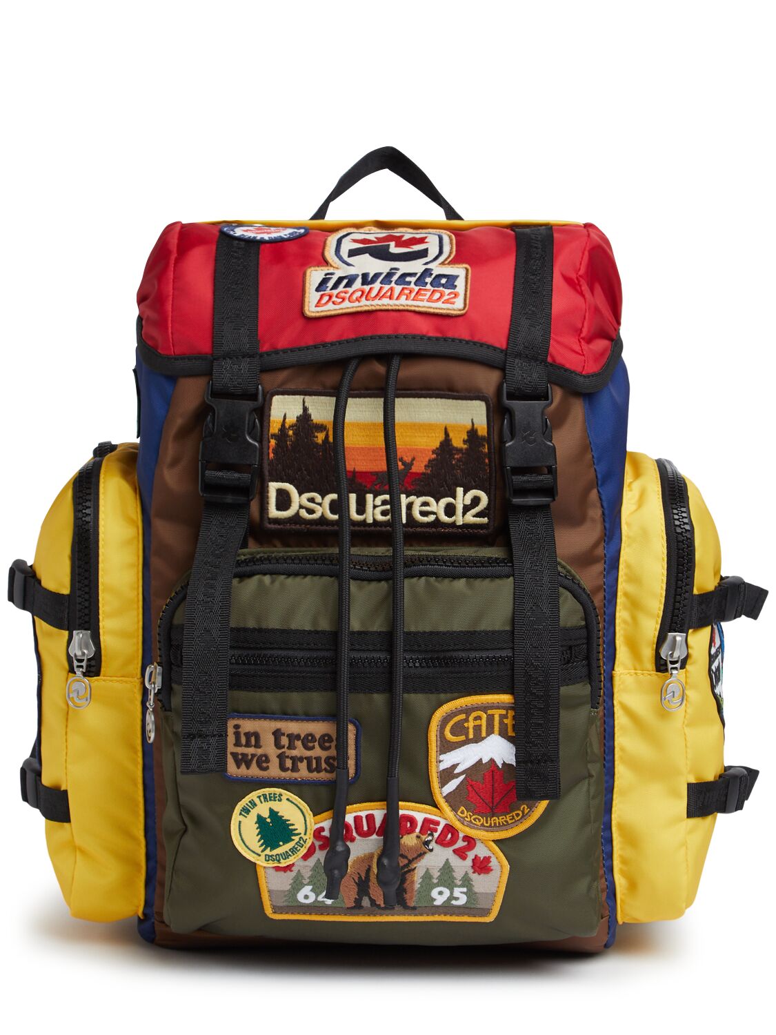Dsquared2 Printed Nylon Backpack In Multicolor