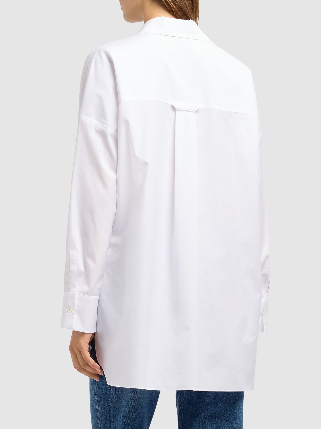 Shop 's Max Mara Gerona Cotton Poplin Shirt In White