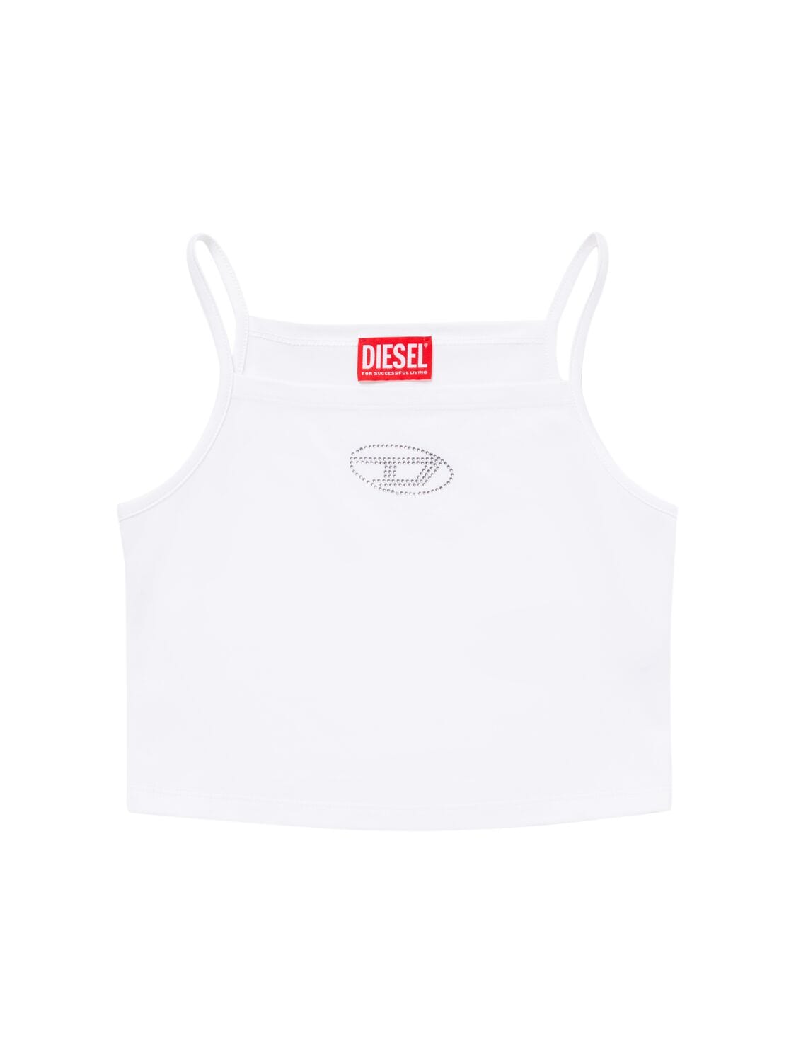 Cotton Jersey Tank Top W/ Logo