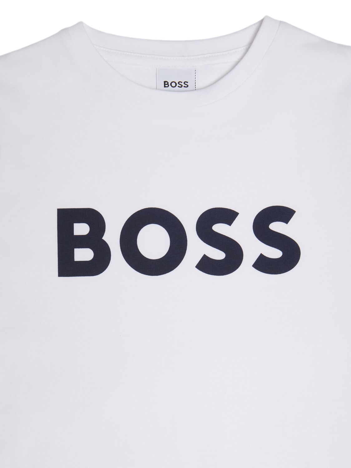Hugo Boss Logo-print Crew-neck T-shirt In White