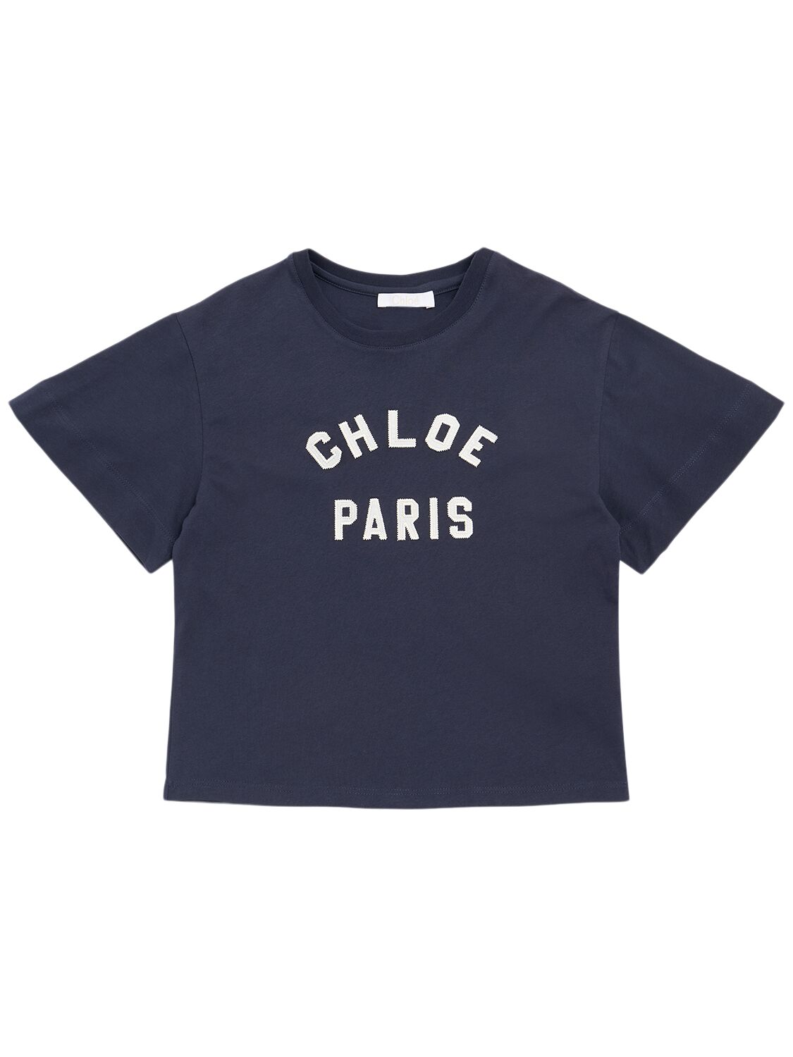 CHLOÉ EMBROIDERED COTTON T-SHIRT 