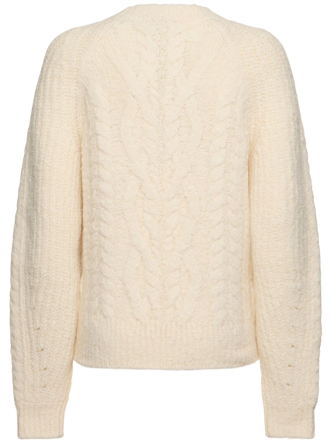 Isabel Marant Kallie Alpaca Blend Knit Sweater In Ecru