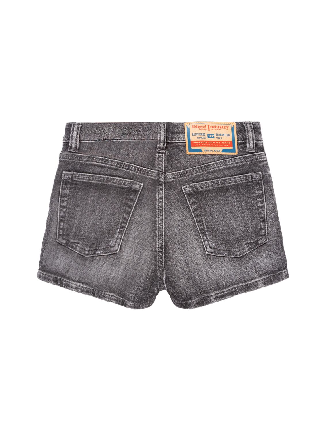 Diesel Stretch Cotton Denim Shorts In Black