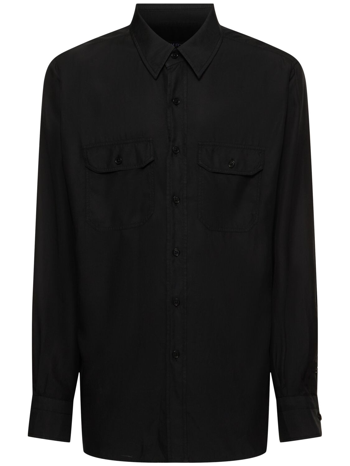 Chemise Militaire En Sergé Léger Fluide - TOM FORD - Modalova