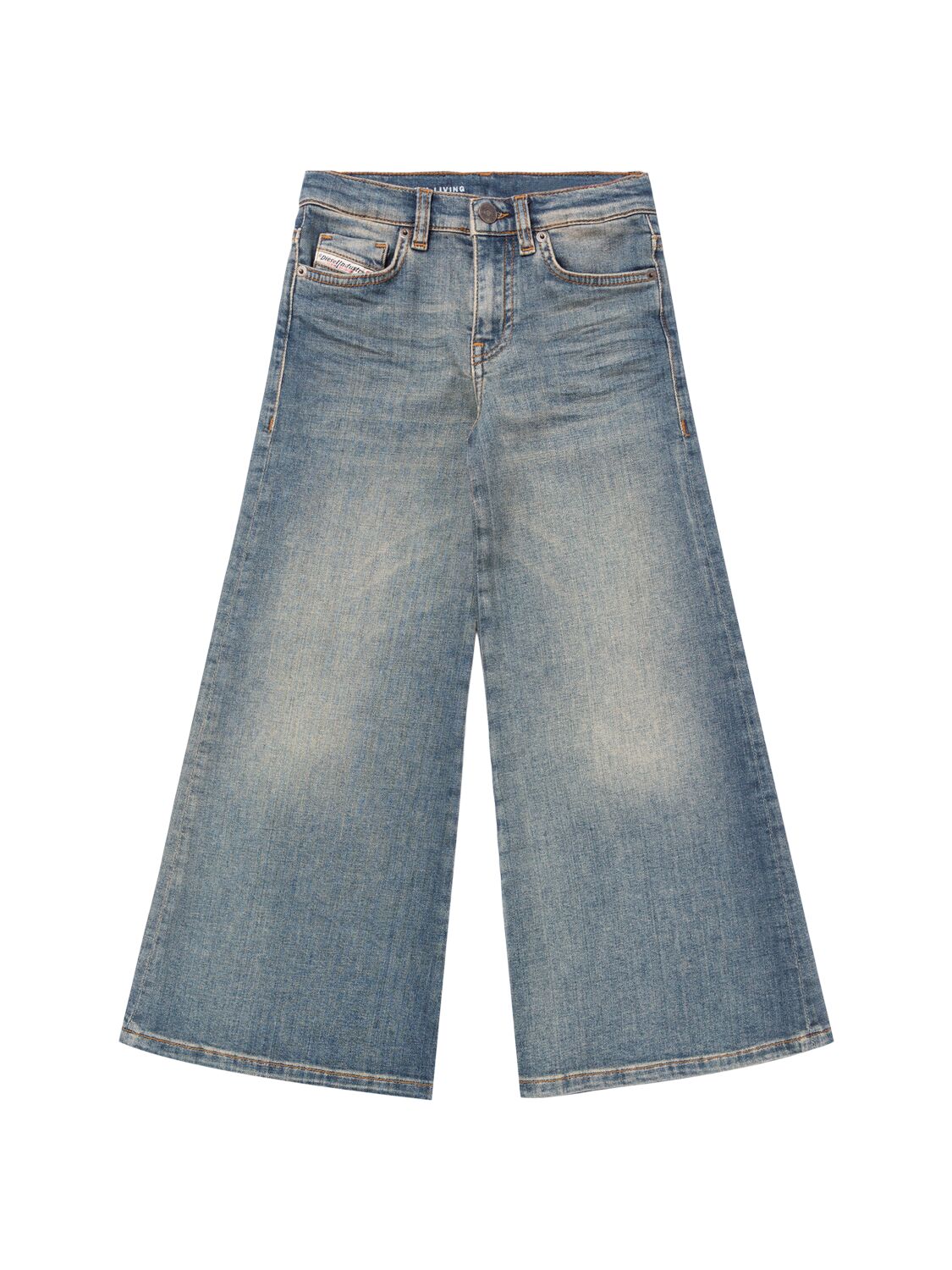 DIESEL KIDS Stretch Cotton Flared Jeans