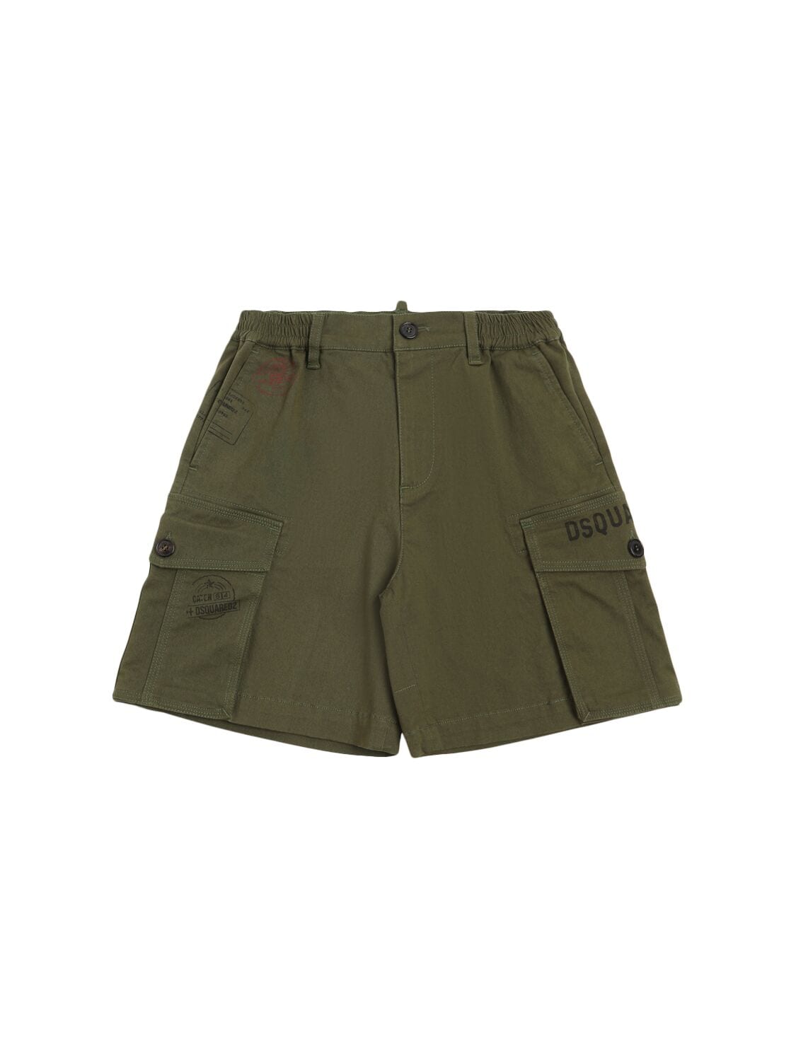Stretch Cotton Gabardine Cargo Shorts