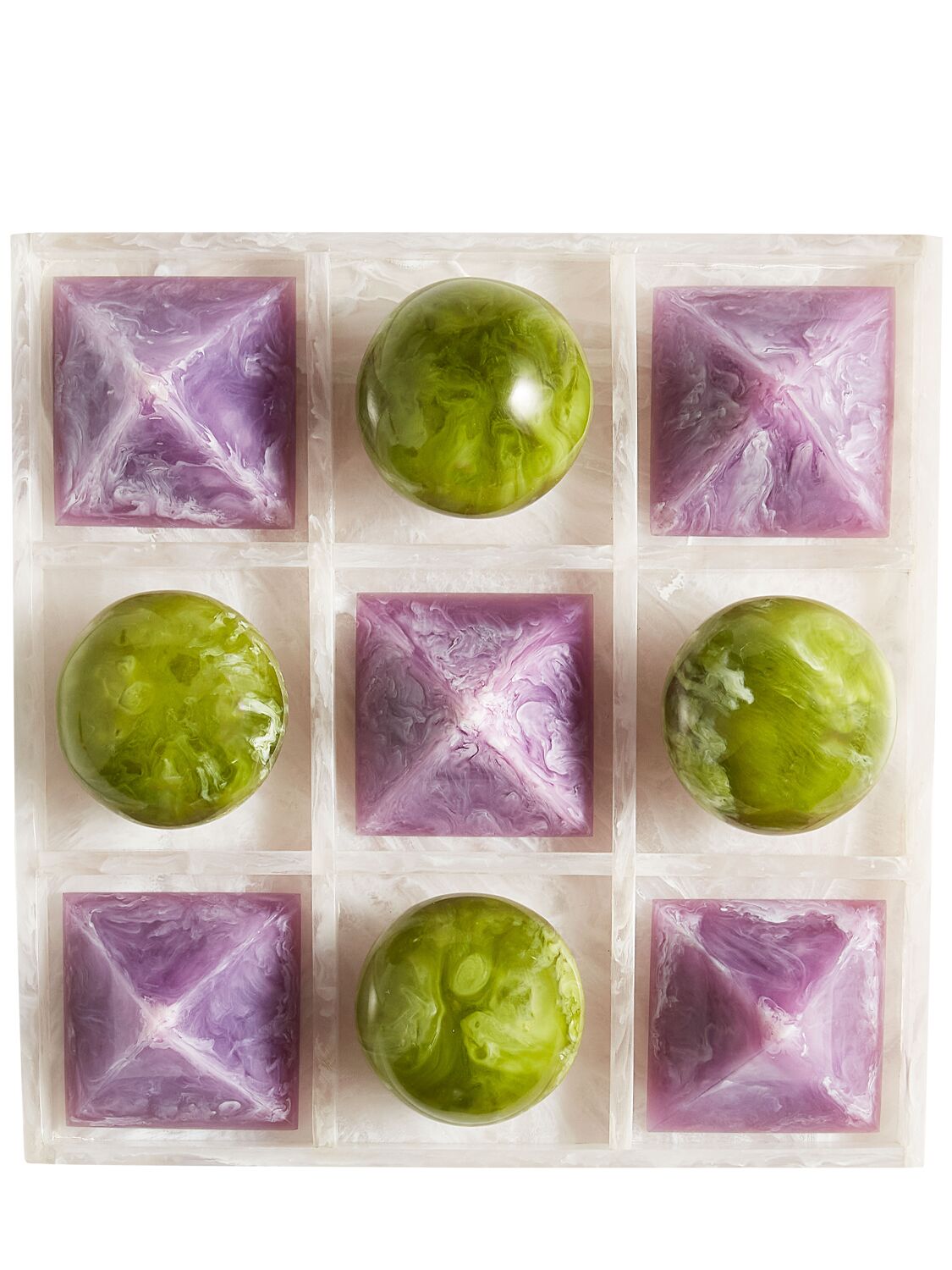 Jonathan Adler Purple Mustique Tic-tac-toe Set In Purple/green