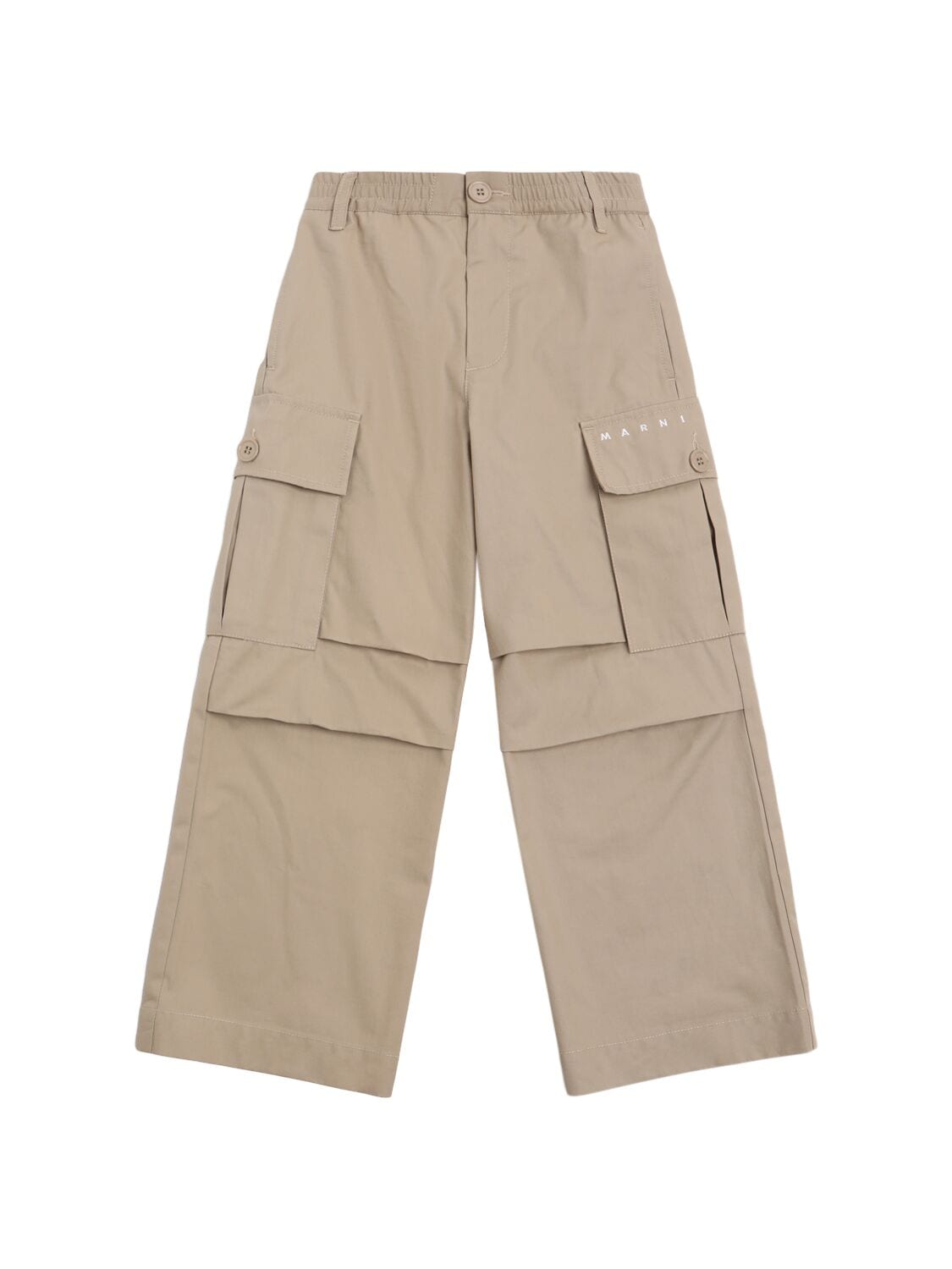 Cotton Gabardine Cargo Pants