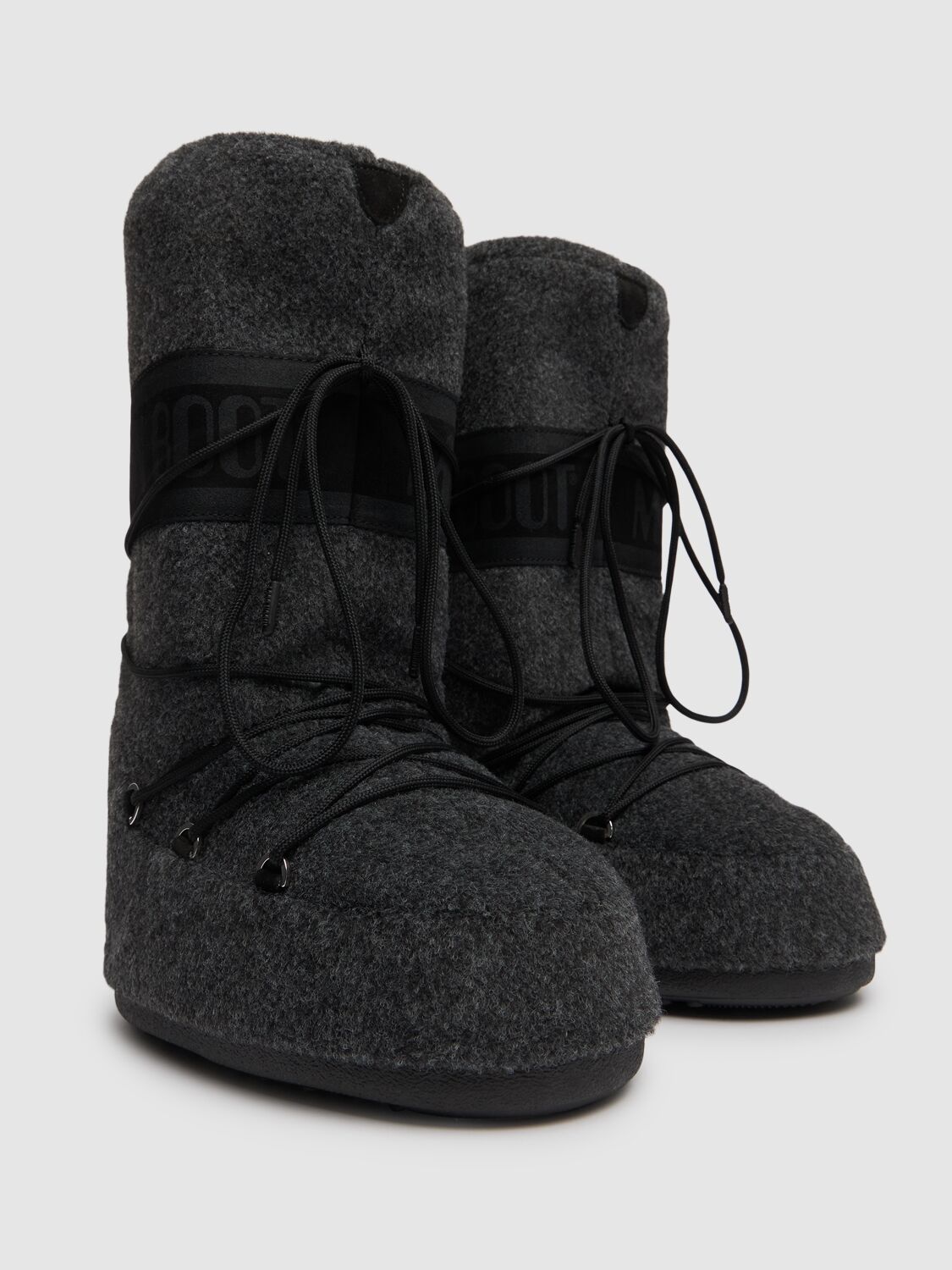 Moon Boot Icon Felt Snow Boots An In Black Melange