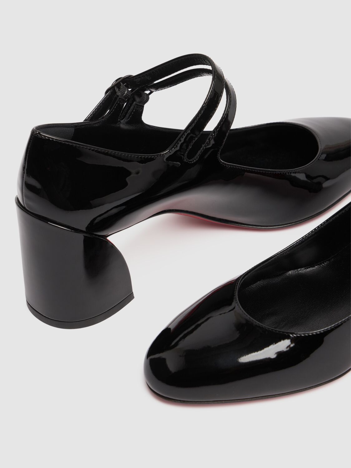 Shop Christian Louboutin 55mm Miss Jane Patent Leather Pumps In Black