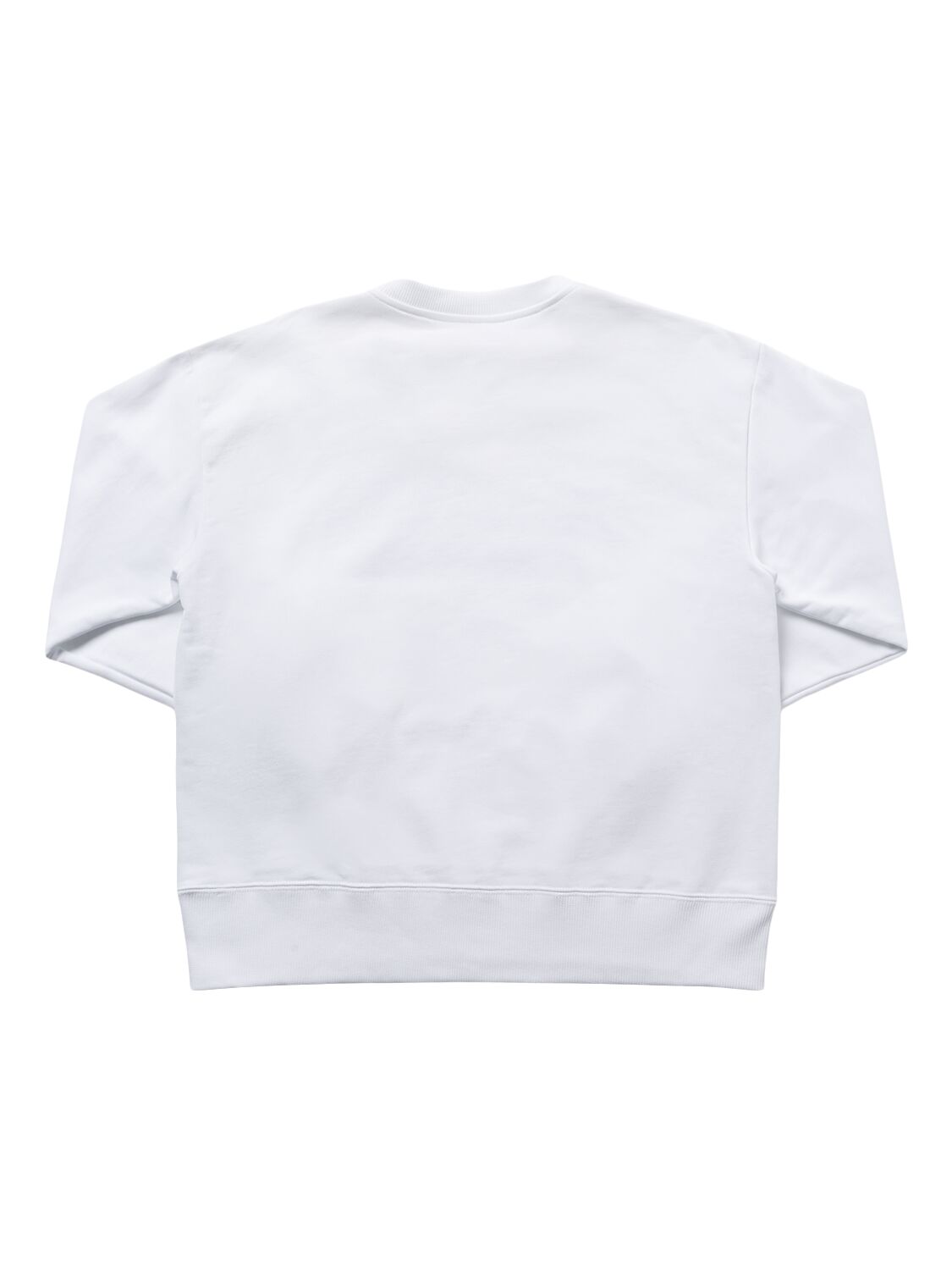 Mm6 Maison Margiela Printed Cotton Crewneck Sweatshirt In White