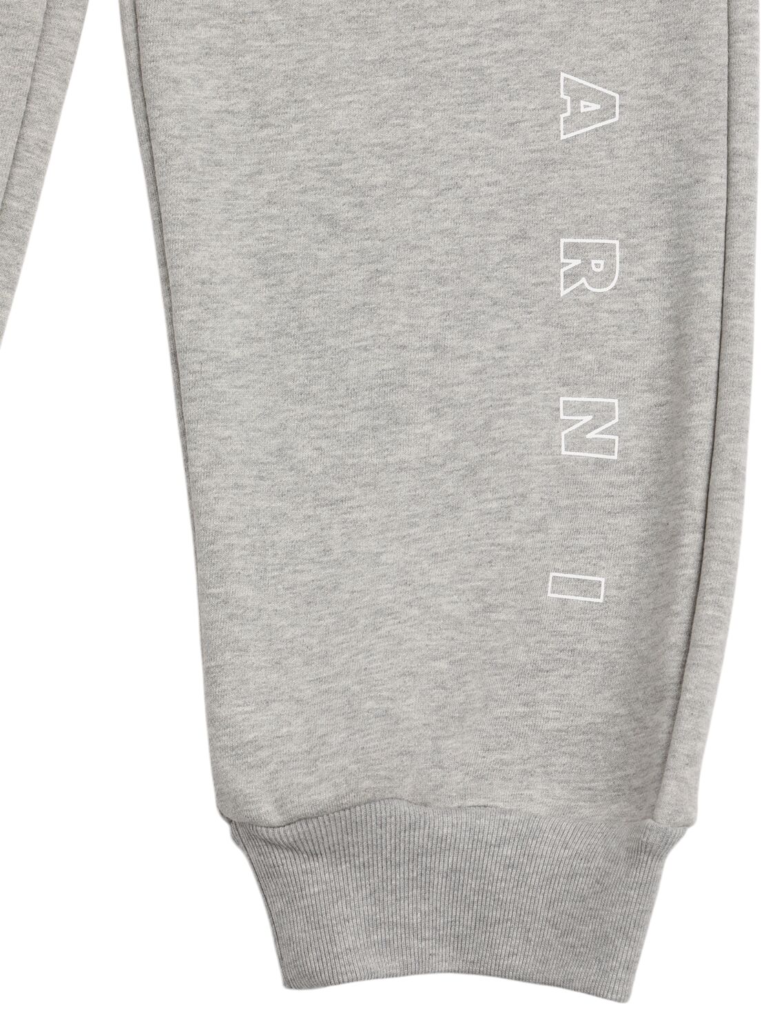 Marni Junior Grey Pants With Logo On The Leg In Cotton Boy In Grey