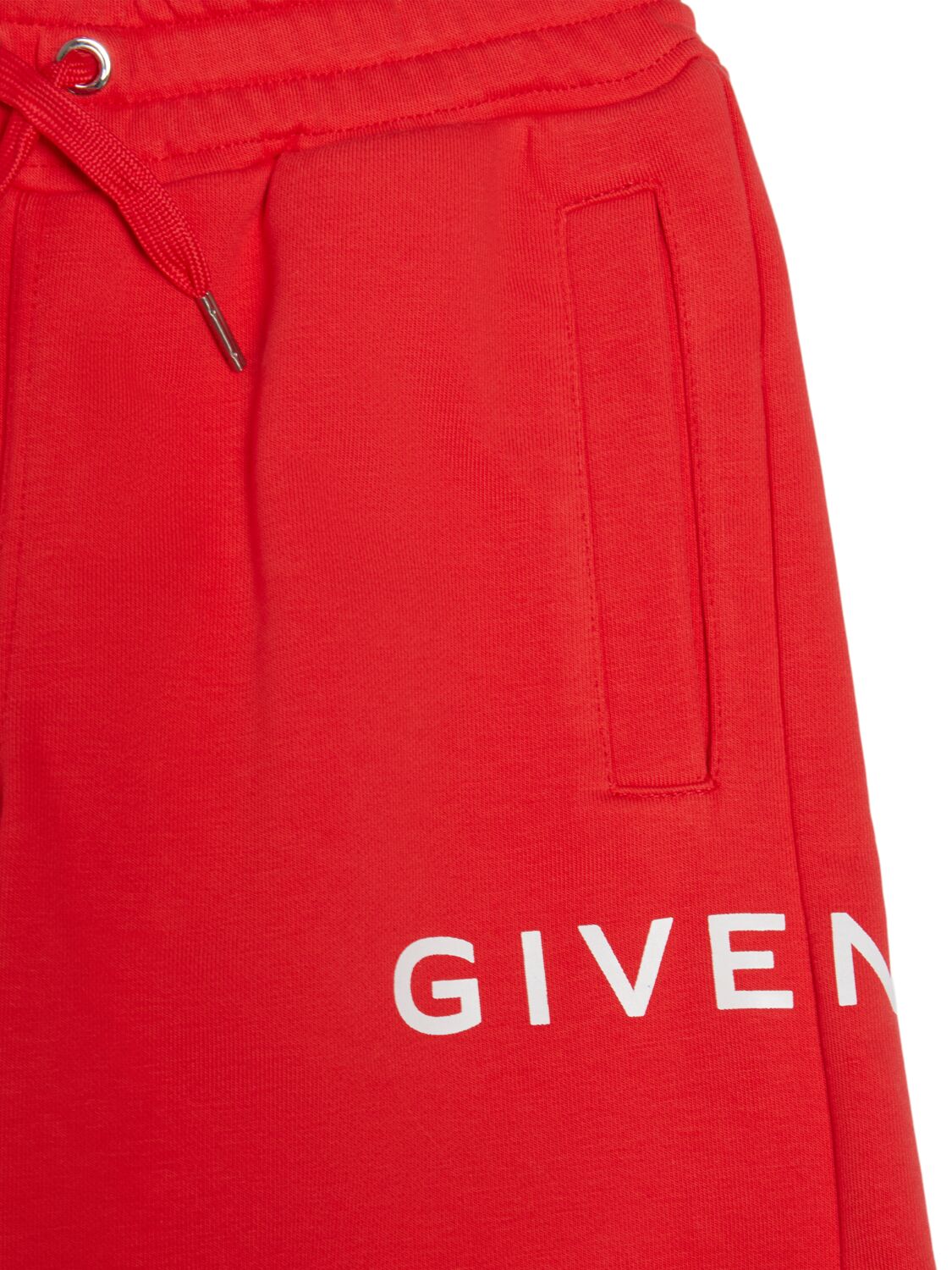 Shop Givenchy Cotton Blend Sweat Shorts In Red