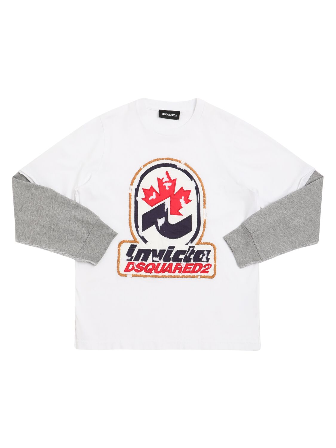 Dsquared2 Cotton Jersey Long Sleeve T-shirt In White