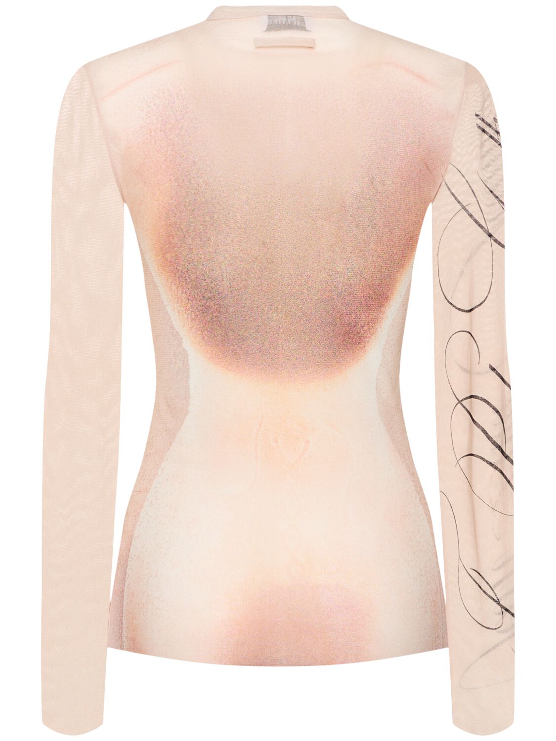 JEAN PAUL GAULTIER LE CLASSIQUE PRINTED MESH TOP 