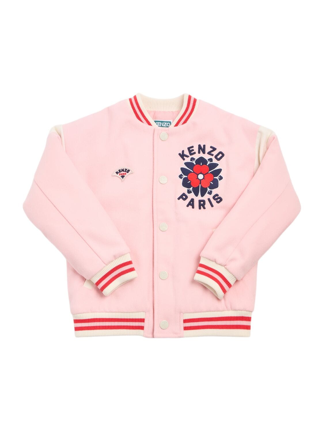 Embroidered Wool Blend Bomber Jacket