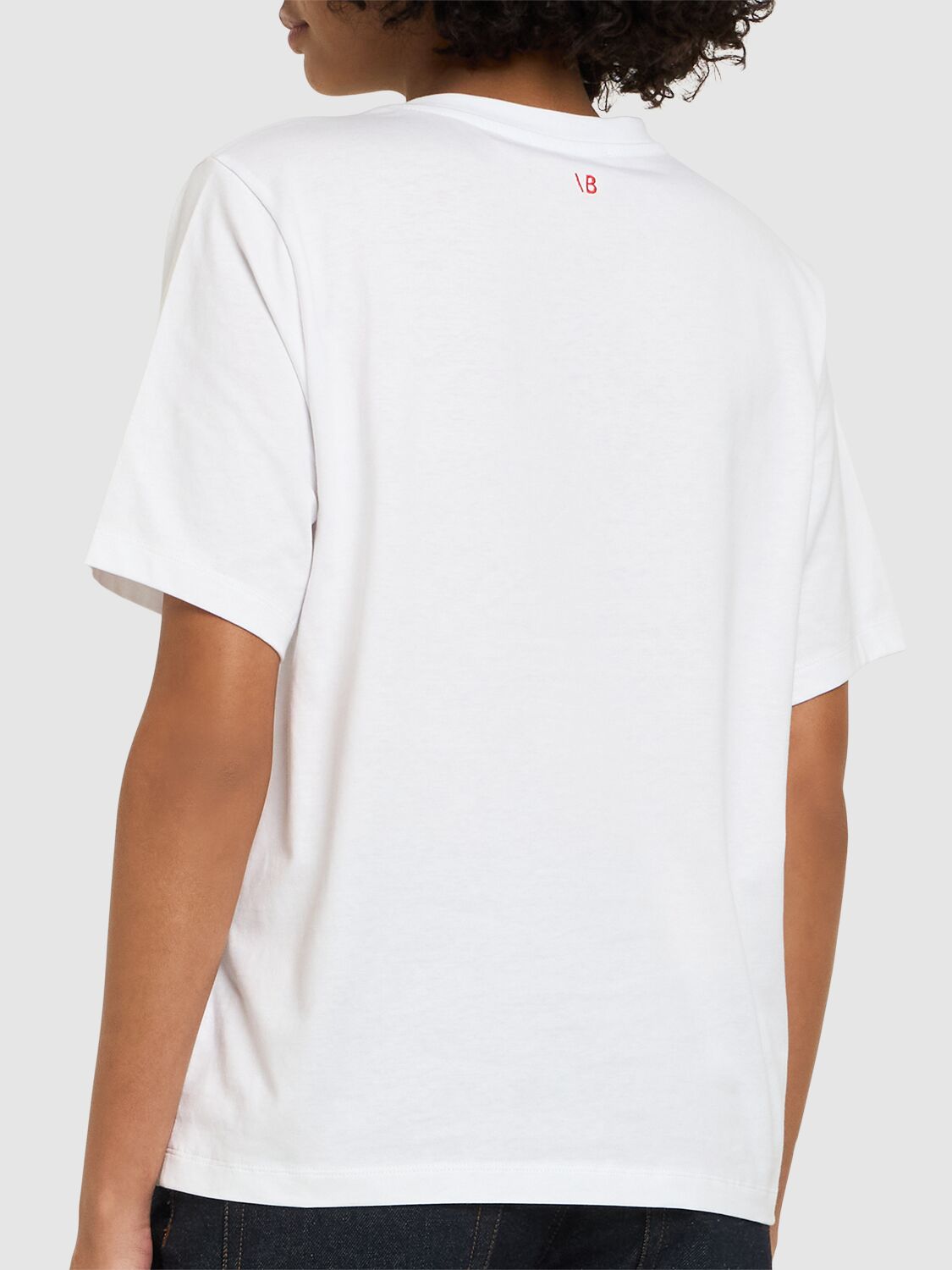 VICTORIA BECKHAM SLOGAN COTTON T-SHIRT 