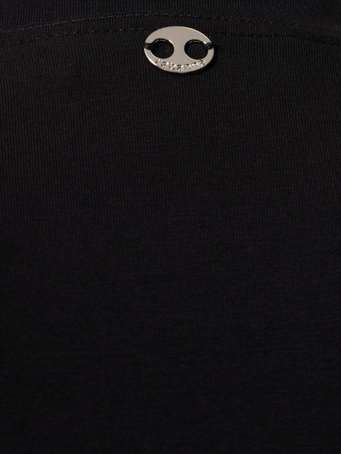 Rabanne Jersey Long Piercing Dress In Black
