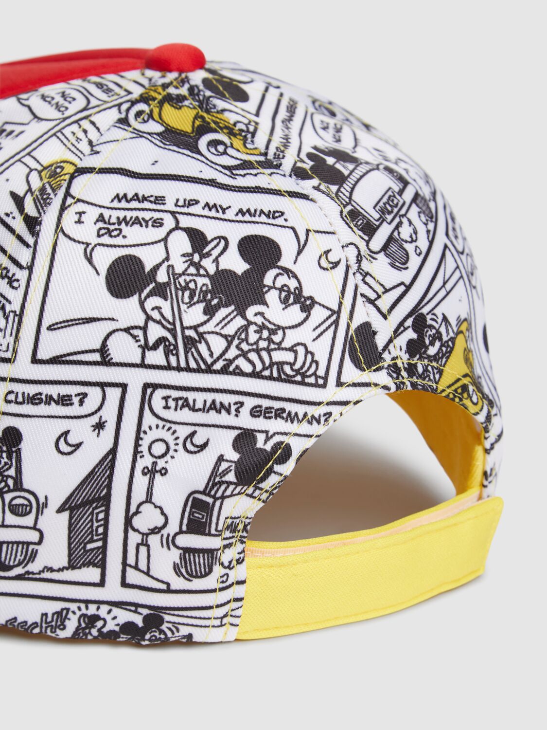 Marc Jacobs Mickey Mouse Print Baseball Hat In Red