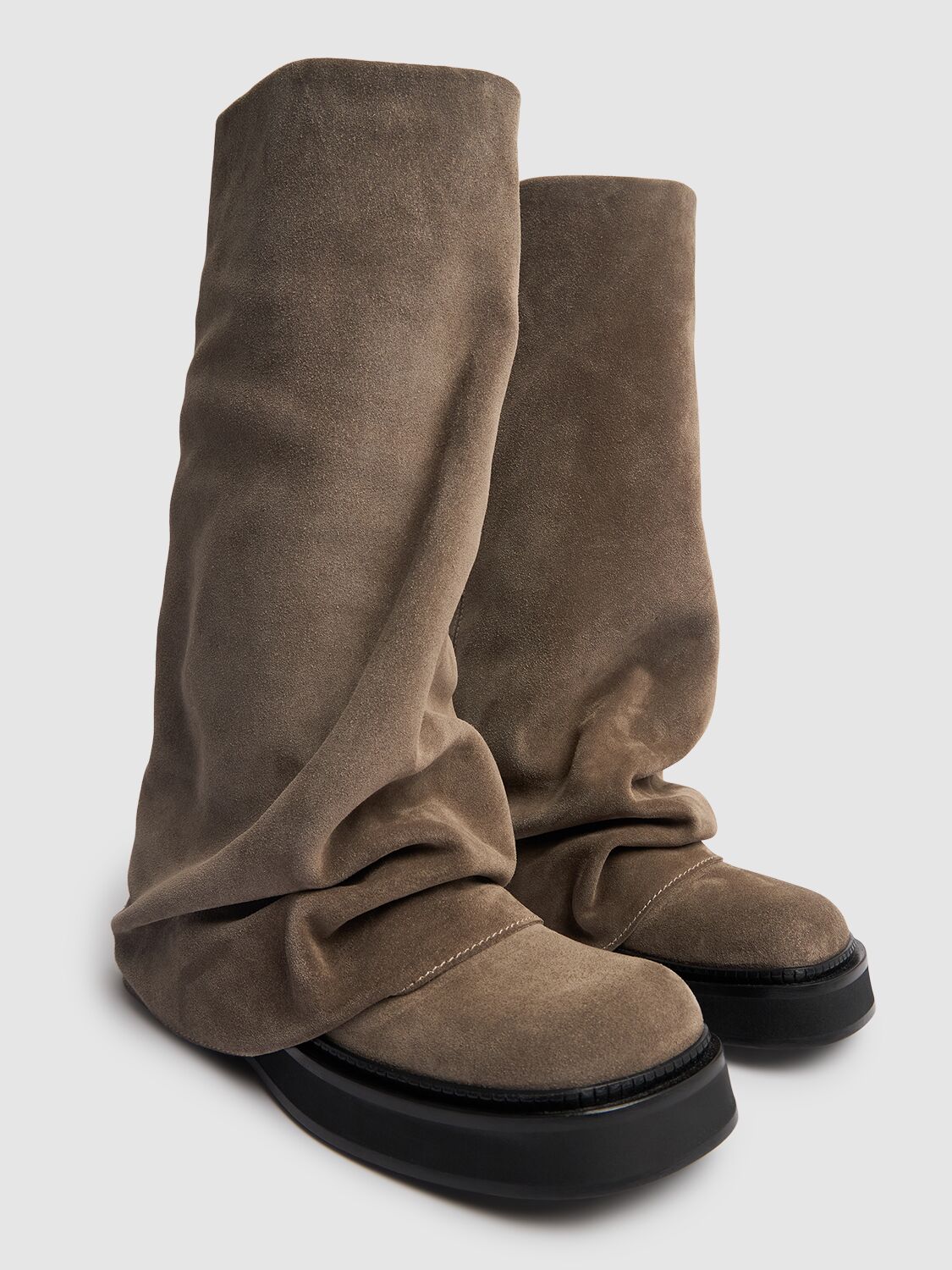 Attico Robin Combat Boots And Ankle Boots In Taupe